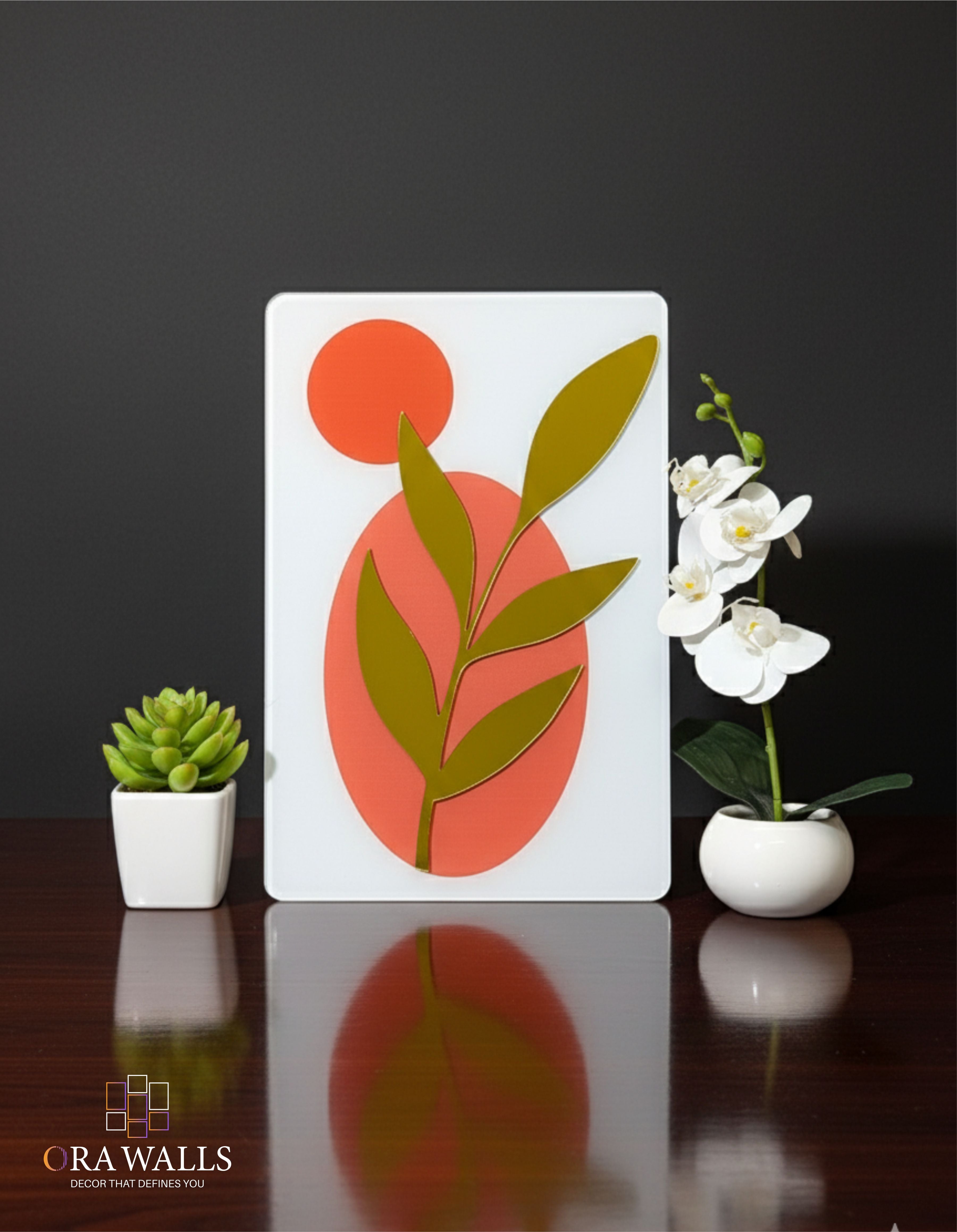 Sun & Leaf – Mid-Century Modern Art