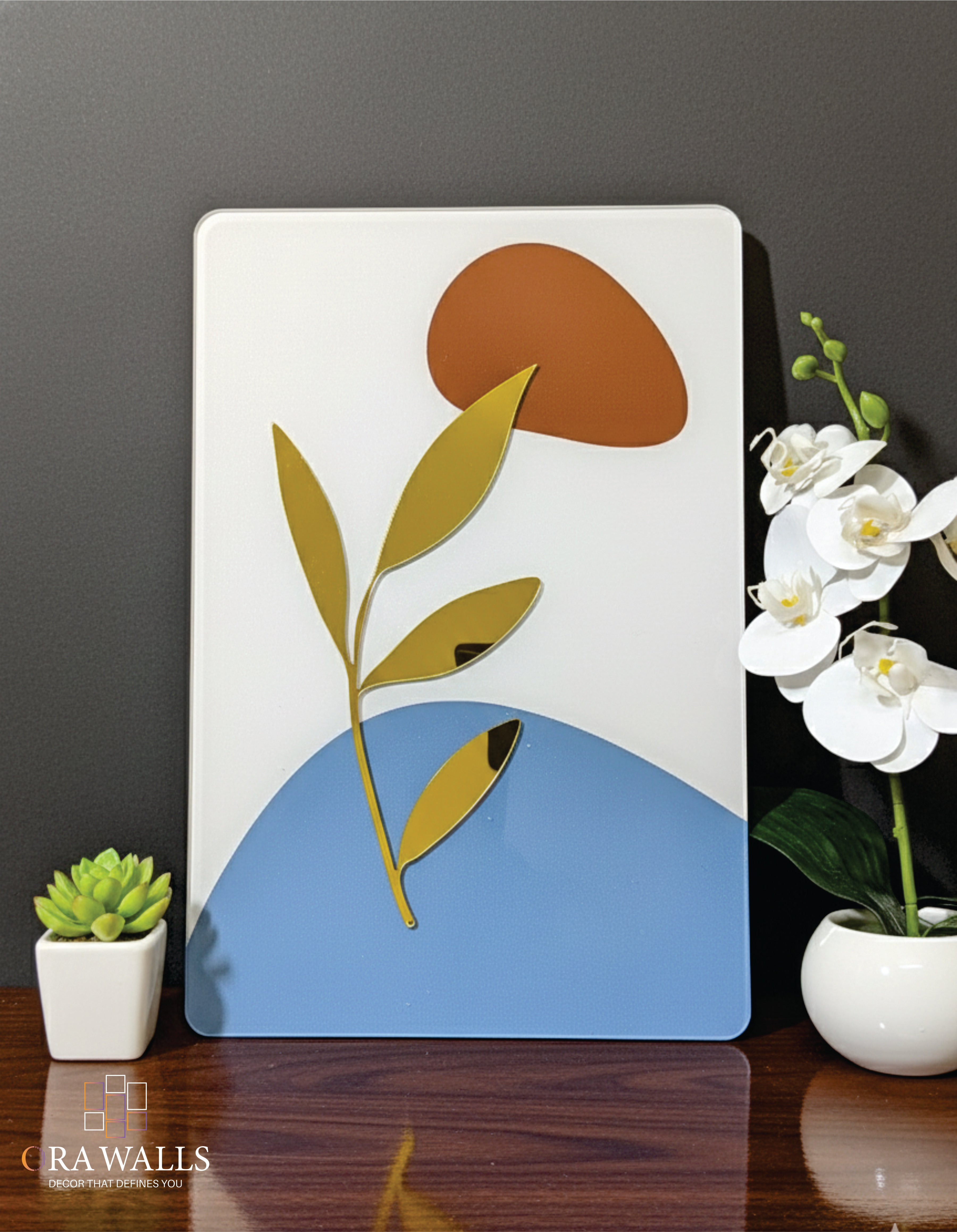 Blue & Gold Botanical Wall Art